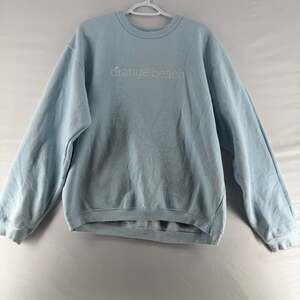 0902 Large Austins Inc. Orange Beach Light Blue Crewneck Sweatshirt